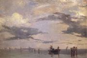 Richard Parkes Bonington View of the Lagoon near Venice (mk05) oil painting artist